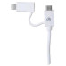 MANHATTAN i-Lynk Charge/Sync Cable, USB A to micro-USB and 8-pin, 1m (3.3 ft.) bílý/white