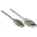 MANHATTAN Kabel USB 2.0 A-B propojovací 5m (stříbrný)