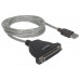 MANHATTAN Kabel / převodník USB - paralelní port 1,8m (USB AM / DB25F, IEEE1284)