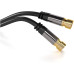 PREMIUMCORD kabel, satelitní anténní F male - F male (135 dB) 4x stíněný 5m