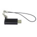 PremiumCord Adaptér USB-C konektor female - USB 2.0 Micro-B/male, černý s očkem na zavěšení