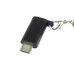 PremiumCord Adaptér USB-C konektor female - USB 2.0 Micro-B/male, černý s očkem na zavěšení