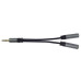 PremiumCord rozdvojka HQ 3,5mm Jack Male - 2x Jack Female 15cm
