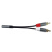 PremiumCord kabel HQ Jack 3.5mm Female - 2x CINCH Male 15cm