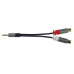 PremiumCord kabel HQ Jack 3.5mm Male - 2x CINCH Female 15cm