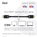 Club3D Kabel HDMI 2.1 Ultra High Speed HDMI, 4K 120Hz, 8K60Hz, 48Gbps M/M, 3m