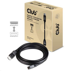 Club3D Kabel prodlužovací DisplayPort 1.4 8K 60Hz DSC 1.2 HBR3 HDR Bidirectional (M/F), 3m