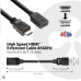 Club3D Kabel prodlužovací HDMI 4K60HZ (M/F), 5m, černá, 26 AWG