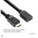 Club3D Kabel prodlužovací HDMI 4K60HZ (M/F), 5m, černá, 26 AWG