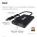 Club3D adaptér USB Gen1 Type-C/-A to Dual HDMI (4K/30Hz) / VGA (1080/60Hz)