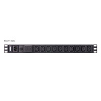 Aten PE0110S Základní 1U PDU s přepěťovou ochranou 10A vstup C14 výstup 10x C13