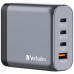 VERBATIM GaN Nabíječka do sítě GNC-140, 140W, 3x USB-C, 1x USB