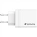 VERBATIM Univerzální adaptér CHR-30EU2, 30W, 1x USB-C, 3x USB bílá