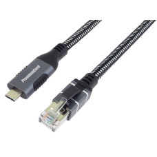 PremiumCord Ethernetový kabel USB-C na LAN RJ45 10/100/1000, 1m