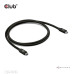 Club3D Kabel USB4 v2 Typ-C, 80Gbps, Certifikovaný kabel, 4K540Hz, 16K60Hz, PD 240W, 1m