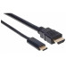 Manhattan kabel USB-C na HDMI, 2m, černá