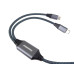 PREMIUMCORD Nabíjecí kabel USB-C, 2xUSB-C na USB-C, 100W, 1m, černá