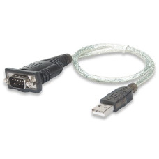 MANHATTAN převodník z USB na sériový port (USB AM / DB9M, RS232), blistr