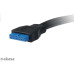 AKASA kabel rozbočovací USB 3.0. interní USB 3.0 na 2x USB 3.0 Female Type-A do PCI bracketu, 40cm