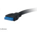 AKASA kabel rozbočovací USB 3.0. interní USB 3.0 na 2x USB 3.0 Female Type-A do PCI bracketu, 40cm