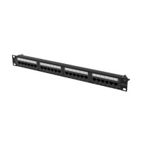 LANBERG PATCH PANEL 24 PORT 1U 19” CAT.6A UTP BLACK