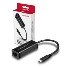 AXAGON ADE-SRC, USB3.1 Type-C - externí Gigabit Ethernet adaptér, auto install