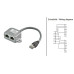 PremiumCord Modulární RJ45 distributor 2 porty 10/100Base T