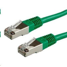 Patch kabel XtendLan Cat6A, S-FTP - 1m, zelený