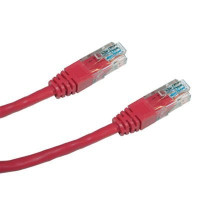 DATACOM Patch kabel UTP CAT5E 0,5m červený