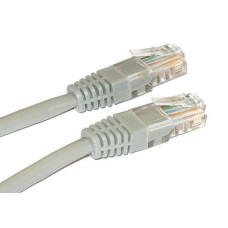 XtendLan Patch kabel Cat 5e UTP 0,3m - šedý