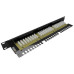 Solarix Patch panel 24x RJ-45 Cat6 UTP s vyvazovací lištou 1U SX24L-6-UTP-BK-N