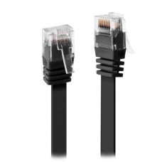Patch kabel XtendLan Cat6, UTP - 5m, černý, plochý