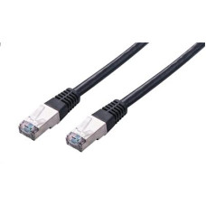 Kabel C-TECH patchcord Cat5e, FTP, černý, 0,5m