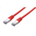 Kabel C-TECH patchcord Cat5e, FTP, červený, 0,5m