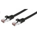 Kabel C-TECH patchcord Cat6, FTP, černý, 0,25m