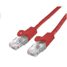 Kabel C-TECH patchcord Cat6, UTP, červený, 0,5m