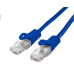 Kabel C-TECH patchcord Cat6, UTP, modrý, 0,25m