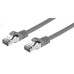 Kabel C-TECH patchcord Cat7, S/FTP, šedý, 1m