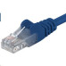 PremiumCord Patch kabel UTP RJ45-RJ45 level 5e 0.25m modrá