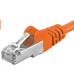 Premiumcord Patch kabel CAT6a S-FTP, RJ45-RJ45, AWG 26/7 1m, oranžová