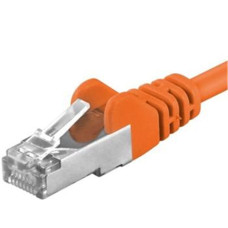 Premiumcord Patch kabel CAT6a S-FTP, RJ45-RJ45, AWG 26/7 1m, oranžová