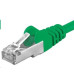 Premiumcord Patch kabel CAT6a S-FTP, RJ45-RJ45, AWG 26/7 1,5m, zelená