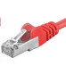 Premiumcord Patch kabel CAT6a S-FTP, RJ45-RJ45, AWG 26/7 2m, červená