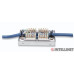 Intellinet spojka na stíněný Cat6 FTP kabel, stříbrná