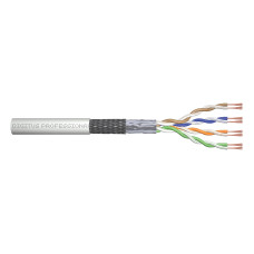 Digitus Kabel CAT 5e SF-UTP,  délka 100 m, papírová krabička, AWG 26/7, PVC, simplex, barva šedá