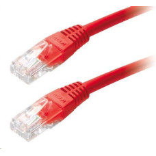 Patch kabel Cat6, UTP - 1m, červený