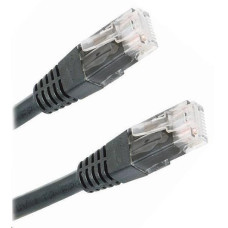 Patch kabel Cat5E, UTP - 0,25m, černý