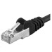 Premiumcord Patch kabel CAT6a S-FTP, RJ45-RJ45, AWG 26/7 0,25m černá