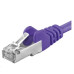 Premiumcord Patch kabel CAT6a S-FTP, RJ45-RJ45, AWG 26/7 0,5m, fialová