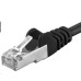 Premiumcord Patch kabel CAT6a S-FTP, RJ45-RJ45, AWG 26/7 1,5m, černá